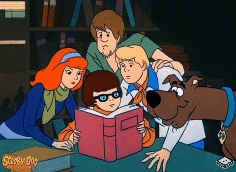 Scooby-doo Characters Study Hard GIF