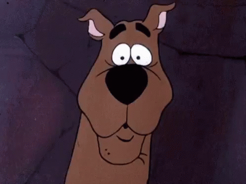 Scooby Doo From The Scooby Doo Cartoon Is Making A Surprised Face . GIF