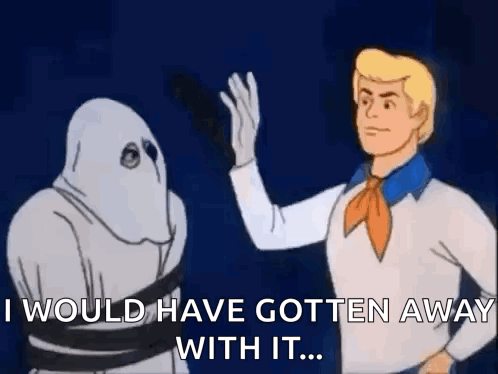 Scooby Doo High-Fiving Ghost In Hood GIF
