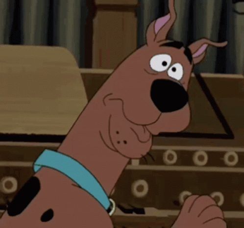 Scooby Doo Is Wearing A Blue Collar And Giving A Fist Bump GIF