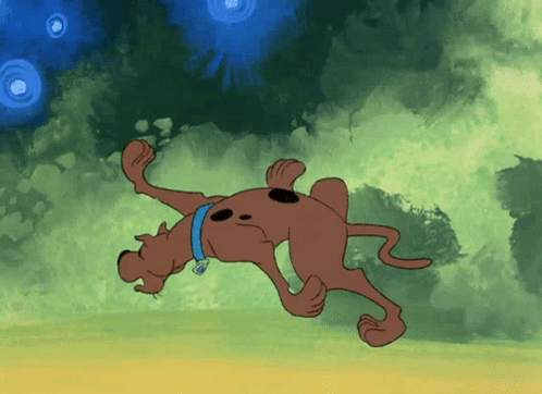 Scooby Doo Laying On Its Back GIF