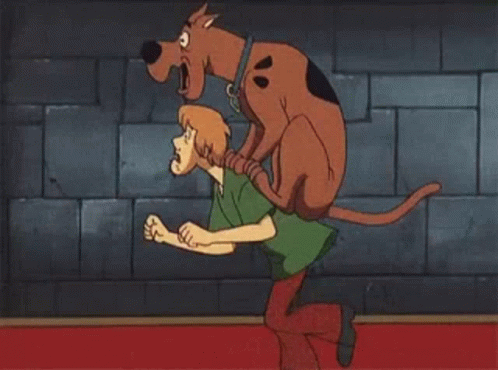 Scooby Doo Riding Shaggy Rogers GIF