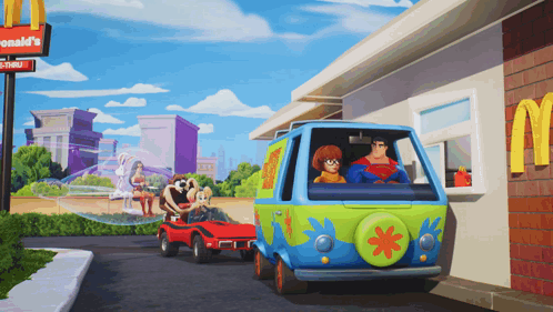Scooby Doo Van in Front of McDonald's