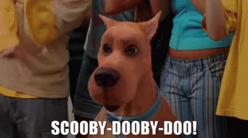 Scooby-Dooby-Doo Is The Name Of The Dog In This Animated Scene GIF