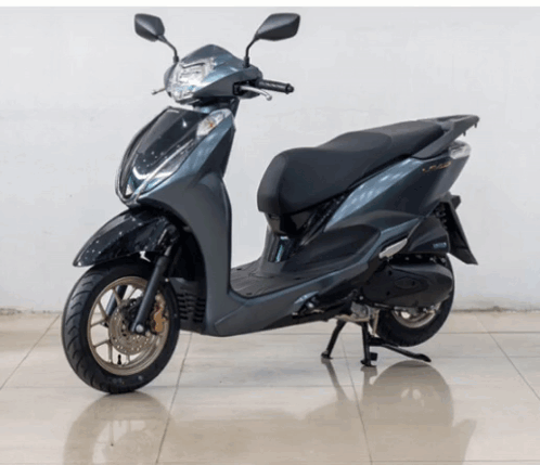 Scooter Parked on Tiled Floor