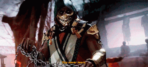 Scorpion Get Over Here On Fire Chain GIF