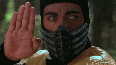 Scorpion Get Over Here Powerful Palm GIF