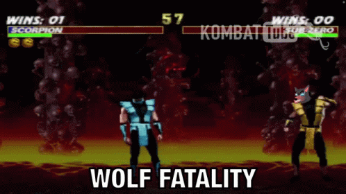 Scorpion Wins Wolf Fatality GIF