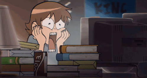 Scott Pilgrim On Books GIF