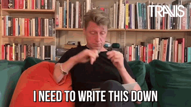 Scottish Band Travis Vocalist Dougie Payne Taking Notes GIF