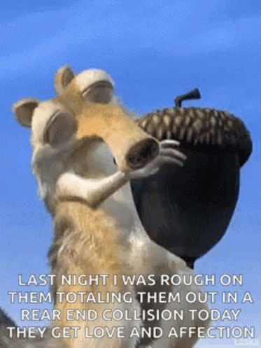 Scrat Affection To Acorn GIF