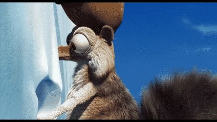 Scrat Body Inflation Movie Clip GIF
