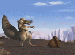 Scrat Giving Acorn Smooth Rub GIF