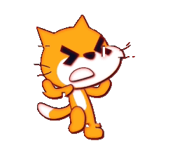 Scratch Cat Freaking Out Glitchy Art GIF