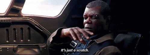 Scratched Man in Car Says It's Just a Scratch