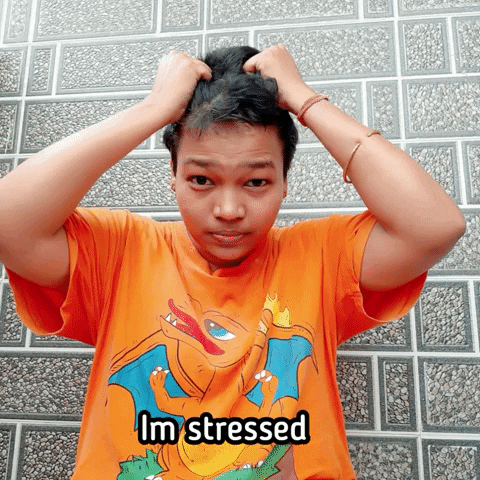 Scratching Head I'm Stressed GIF
