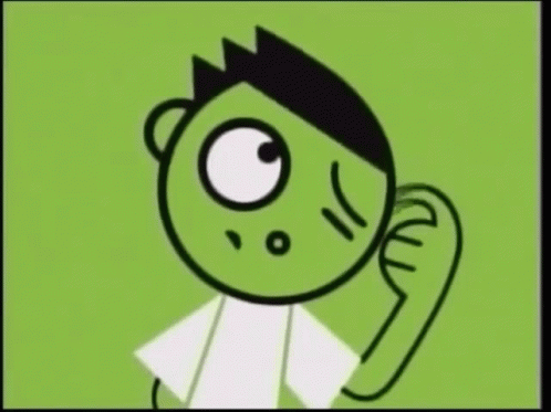Scratching My Head Green Cartoon Guy GIF