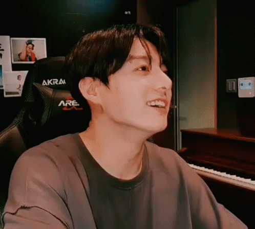 Scratching My Head Jungkook Smiling GIF