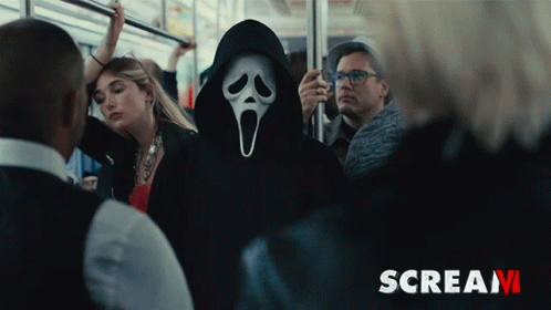 Scream 6 Ghostface Train Horror GIF