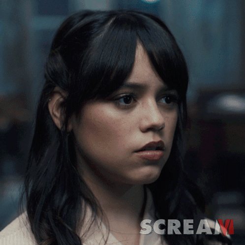 Scream 6 Head Turn Jenna Ortega GIF