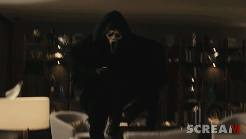 Scream 6 Jumping Ghostface GIF