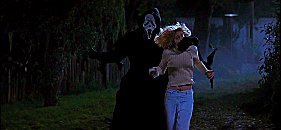 Scream Ghost Face Kills The Girl GIF