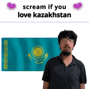 Scream If You Love Kazakhstan Man Glasses Flag