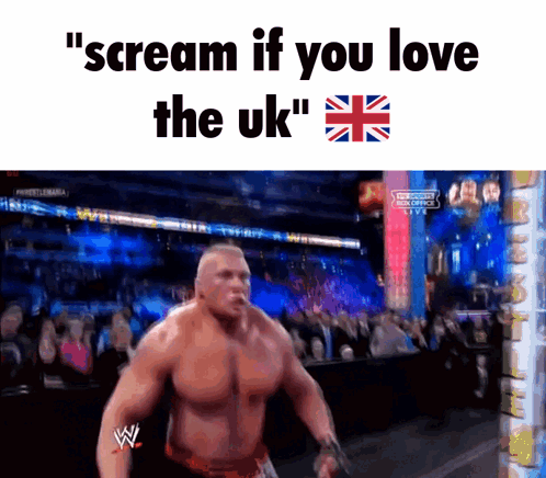 Scream If You Love The England Brock Lesnar GIF