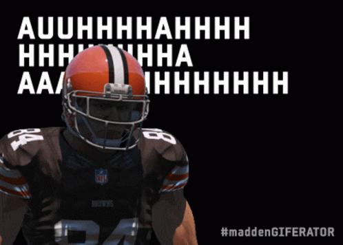 Screaming And Thundering Madden Character GIF