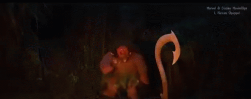 Screaming Cartoon Character With Hook On Tail GIF