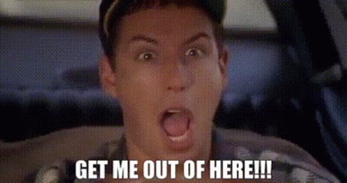 Screaming Get Me Outta Here GIF