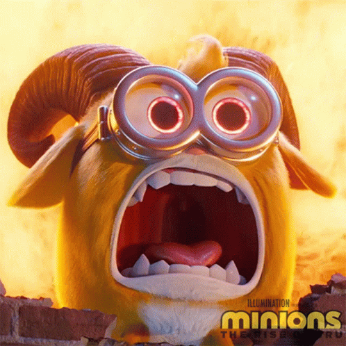 Screaming Goat Minion Frightened GIF