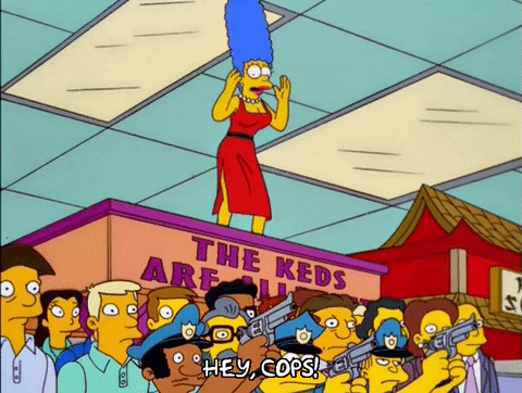 Screaming Large Marge Hey Cors GIF