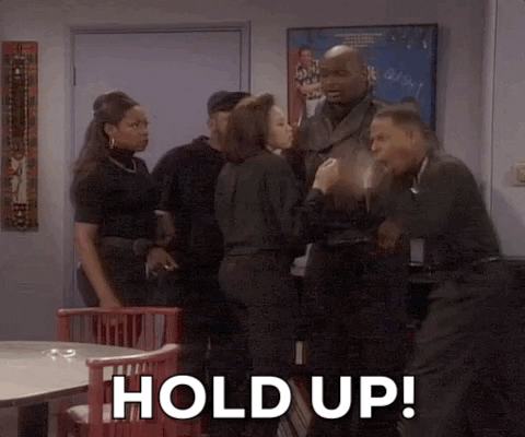 Screaming Man Hold Up Wait A Minute GIF