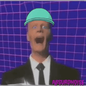 Screaming Man in Suit Tie Green Hard Hat