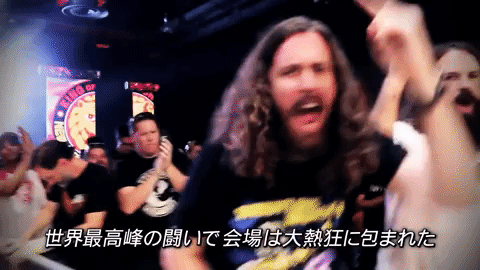 Screaming Wrestling Fans GIF