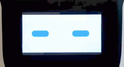 Screen With Two Blue Circles Like Face