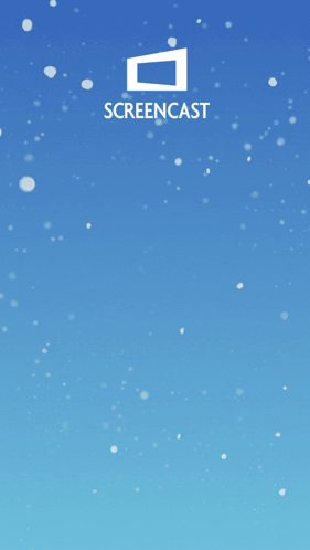 Screencast Logo Above Blue Background