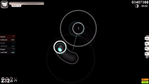 Screenshot of Video Game With Circles and Numbers