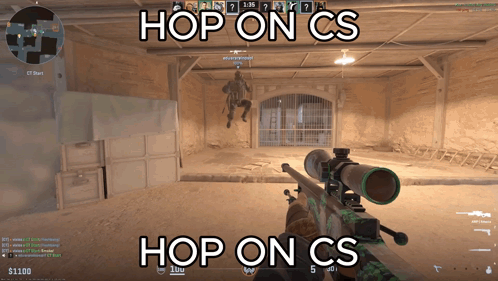 Screenshot of Video Game With Hop on CS