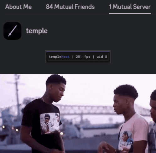 Screenshot Temple Hook About Me Page