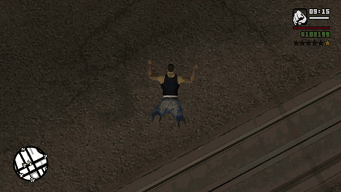 Screenshot Video Game Man Standing on Railroad Track Wasted