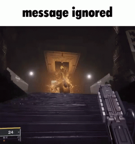 Screenshot Video Game Message Ignored
