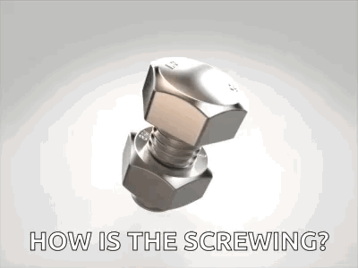 Screw Being Screwed Into Nut GIF