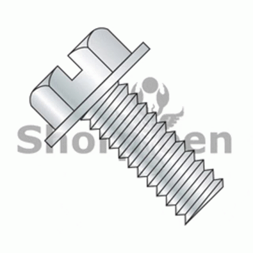 Screw With Washer And Sharp Text GIF
