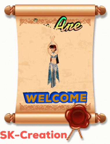 Scroll With Belly Dancer Welcome GIF