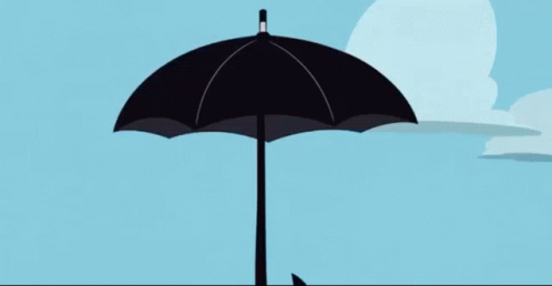 Scrooge Umbrella Floating GIF