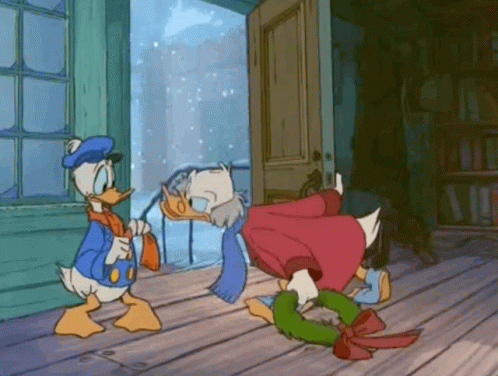 Scrooge Kicking GIF