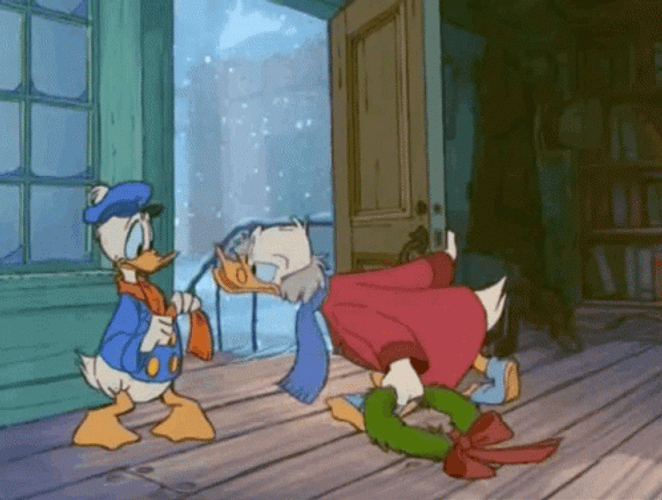 Scrooge Kicking  GIF
