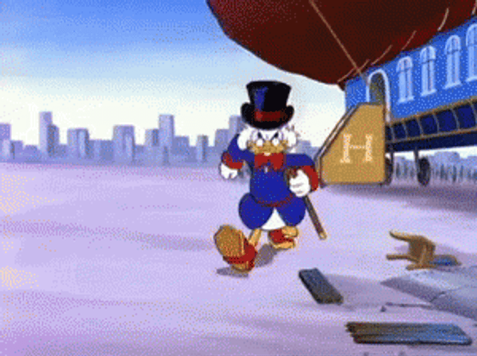 Scrooge Mcduck  Angry Walking GIF